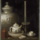 Teapot, Ginger Jar and Slave Candlestick, by Pieter van Roestraten